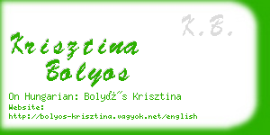 krisztina bolyos business card